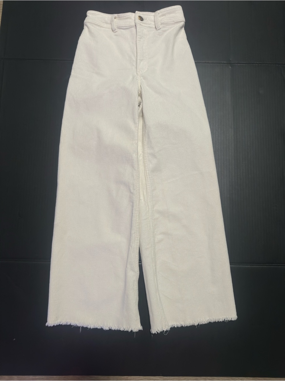 Billabong White High-Rise Wide-Leg Corduroy Pants